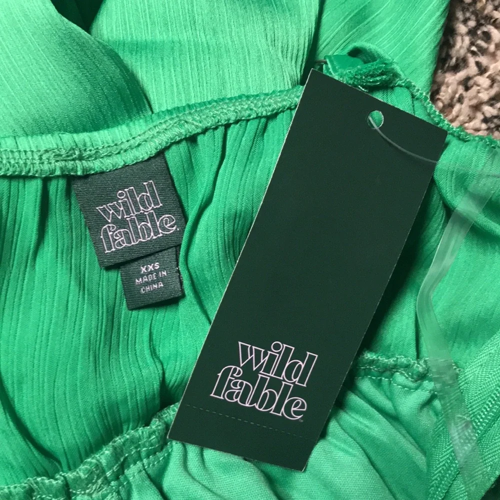 WILD FABLE Satin Bright Green Women's Summer Jumpsuit
 | NWT!🐠 - Picture 8 of 9